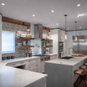 white Caesarstone countertops over white cabinets with stainless appliances | Marchand Creative Kitchens Countertops, Marchand Creative Kitchens, Cabinets, New Orleans, Metairie, Mandeville, Kenner, Covington, Slidell, Lacombe, North Shore, South Shore, Kitchen, kitchen remodel, kitchen renovation