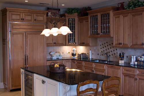 custom kitchen with light wood cabinets | Marchand Creative Kitchens Cabinets New Orleans Metairie Mandeville LA