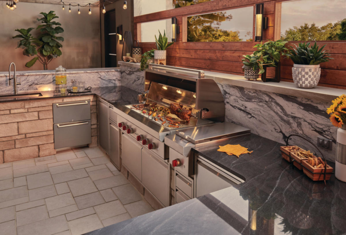 Wolf Outdoor cooking area kitchen | Marchand Creative Kitchens